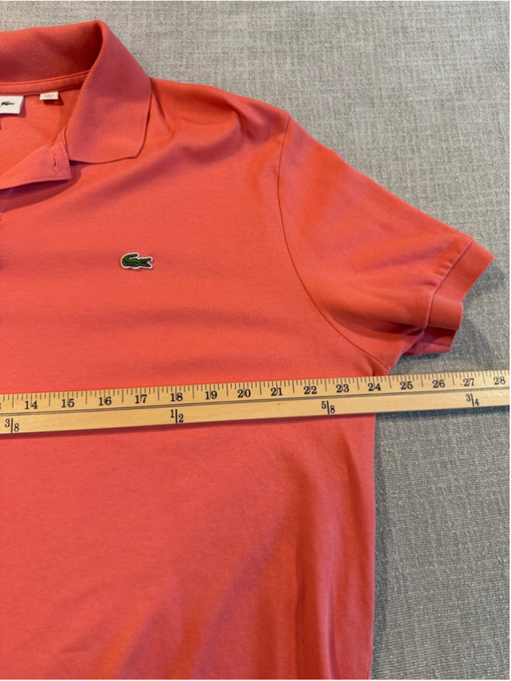 Lacoste Coral peach Regular Fit Polo Shirt mens size XL - Picture 8 of 9